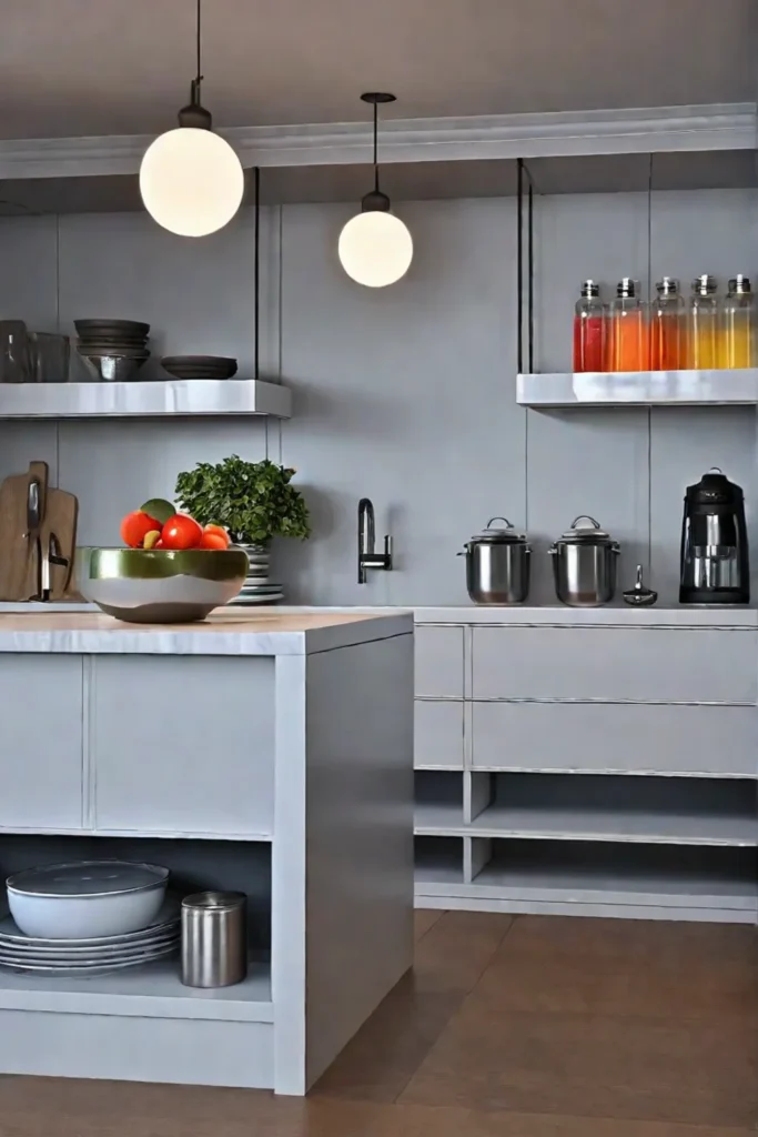 Accessible storage for kids in a kitchen