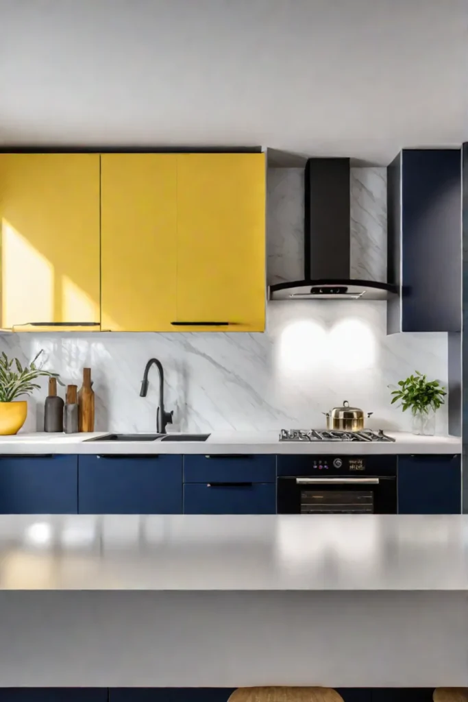 Bold Color Accents in Kitchen