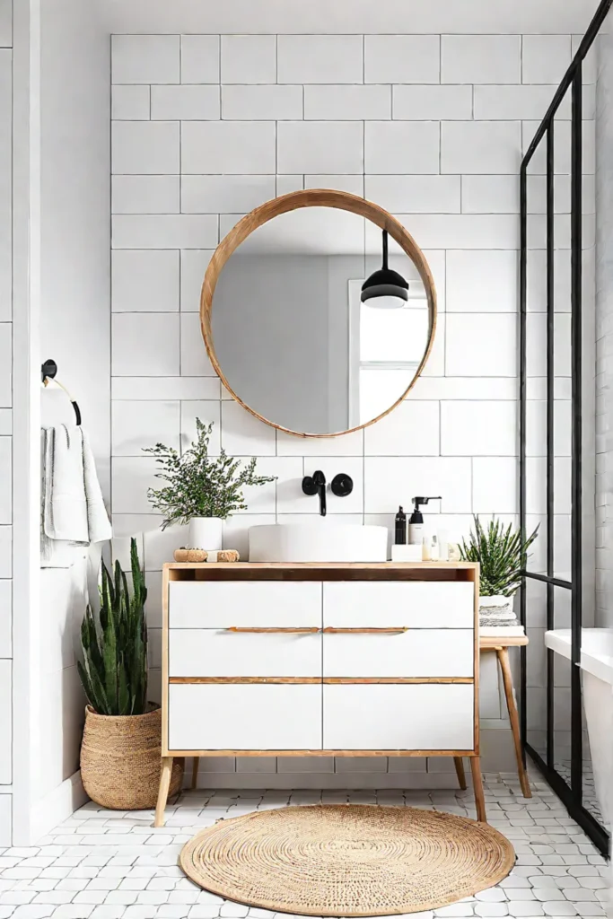 Bright and airy bathroom with minimalist design