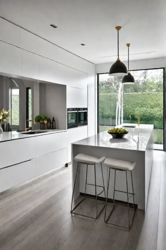 Bright kitchen minimalist design