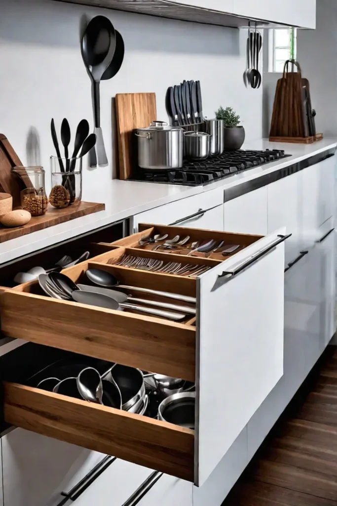DIY drawer dividers kitchen organization