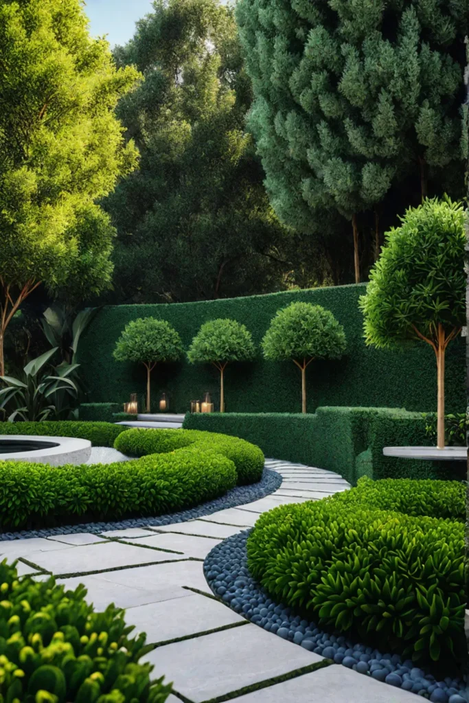 Ecofriendly backyard privacy with hedge