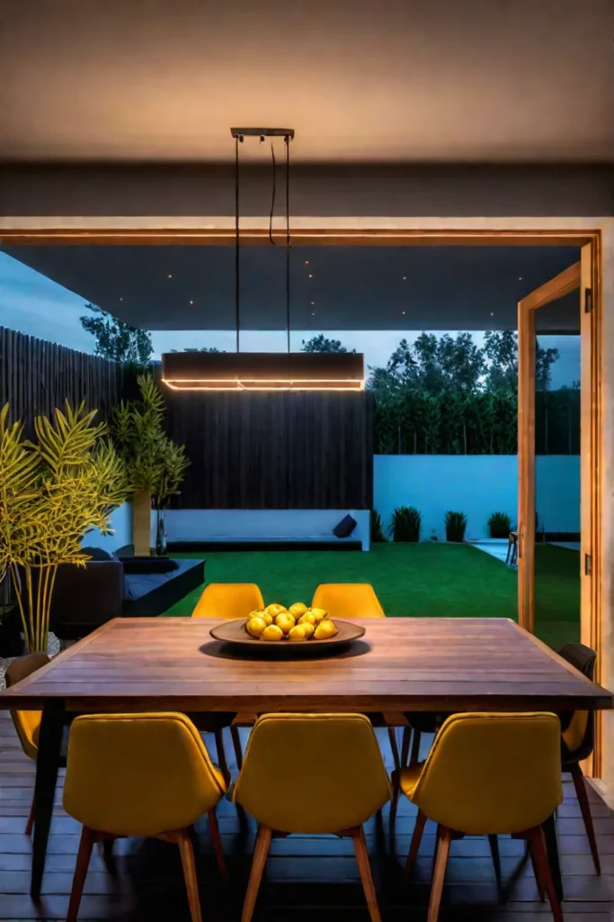 Energyefficient outdoor lighting extends the living space and creates ambiance