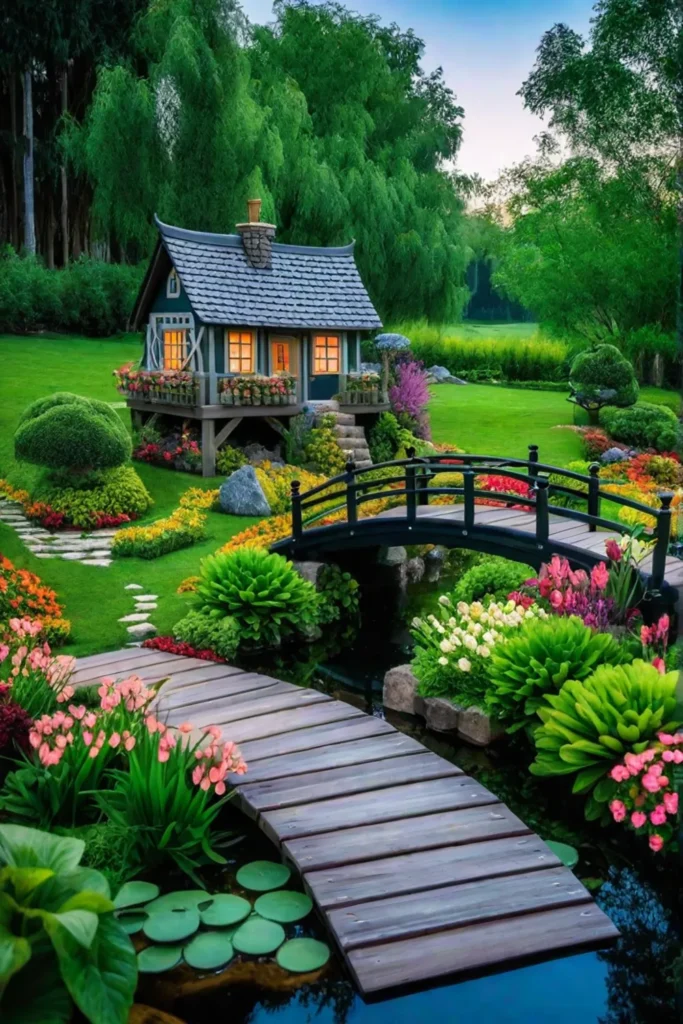 Fairy garden with miniature details