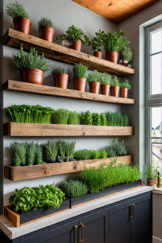 Farmhouse kitchen rustic herb garden sustainable living