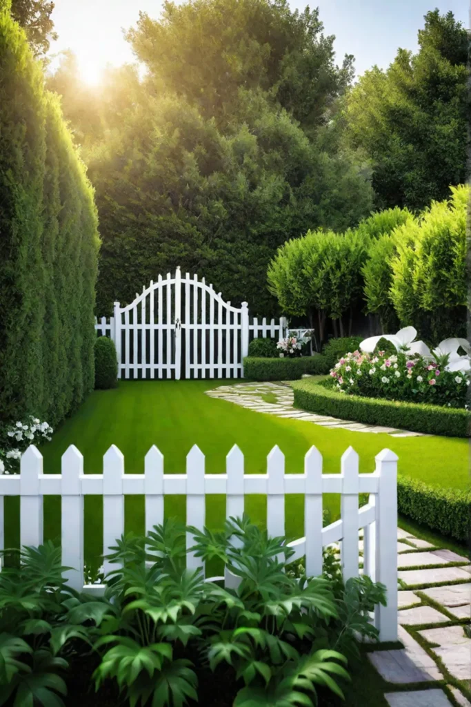 Garden oasis with fence