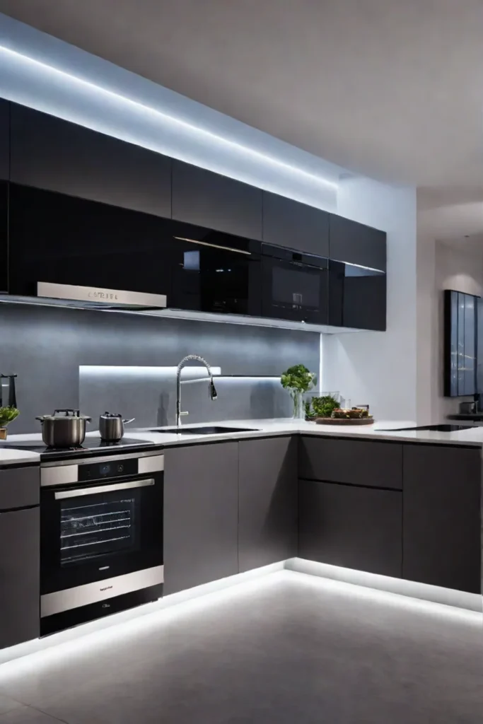 Luxurious kitchen with hightech appliances
