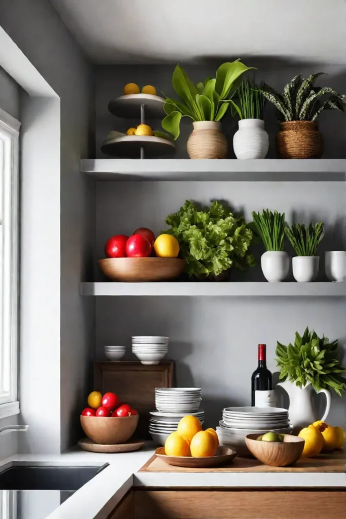 Minimalist kitchen with natural light