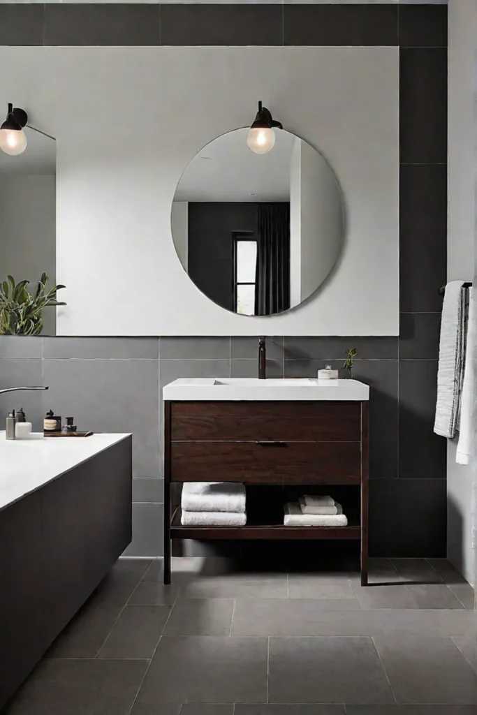 Modern bathroom with focus on functionality and clean lines