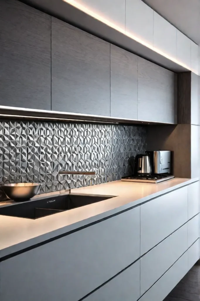 Modern kitchen backsplash geometric patterns