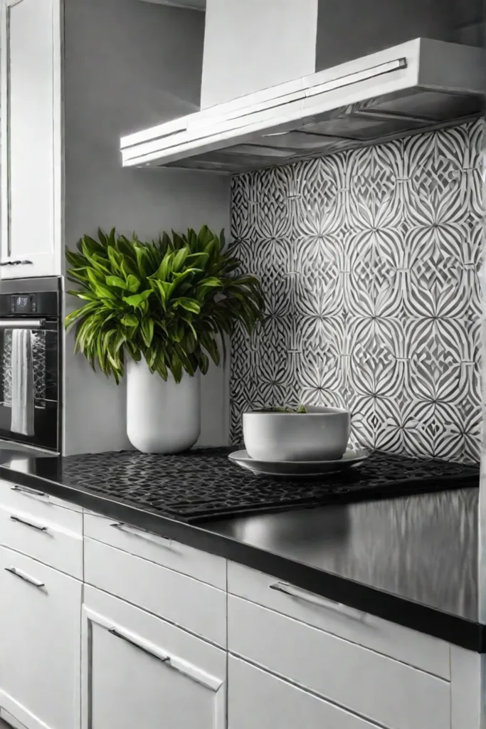Modern kitchen tile backsplash