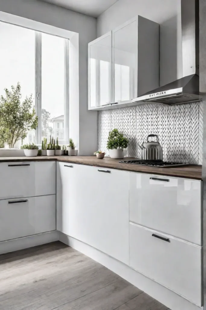 Modern small kitchen with a minimalist design