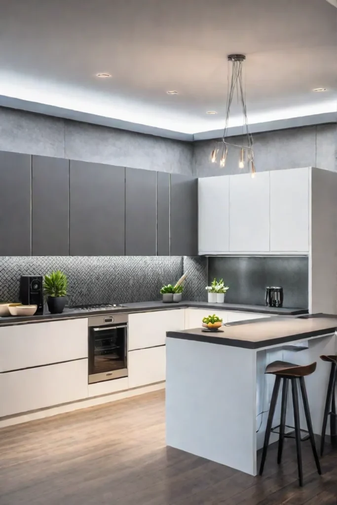 Modern small kitchen with minimalist design