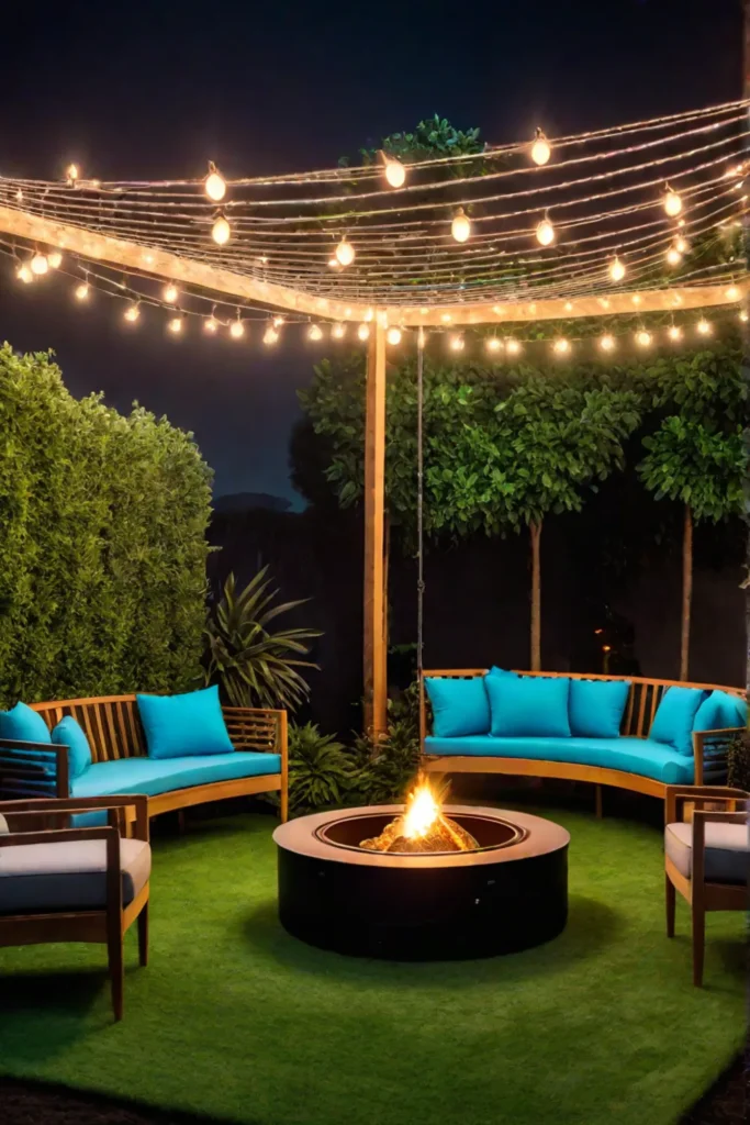 Outdoor lighting creates a magical atmosphere