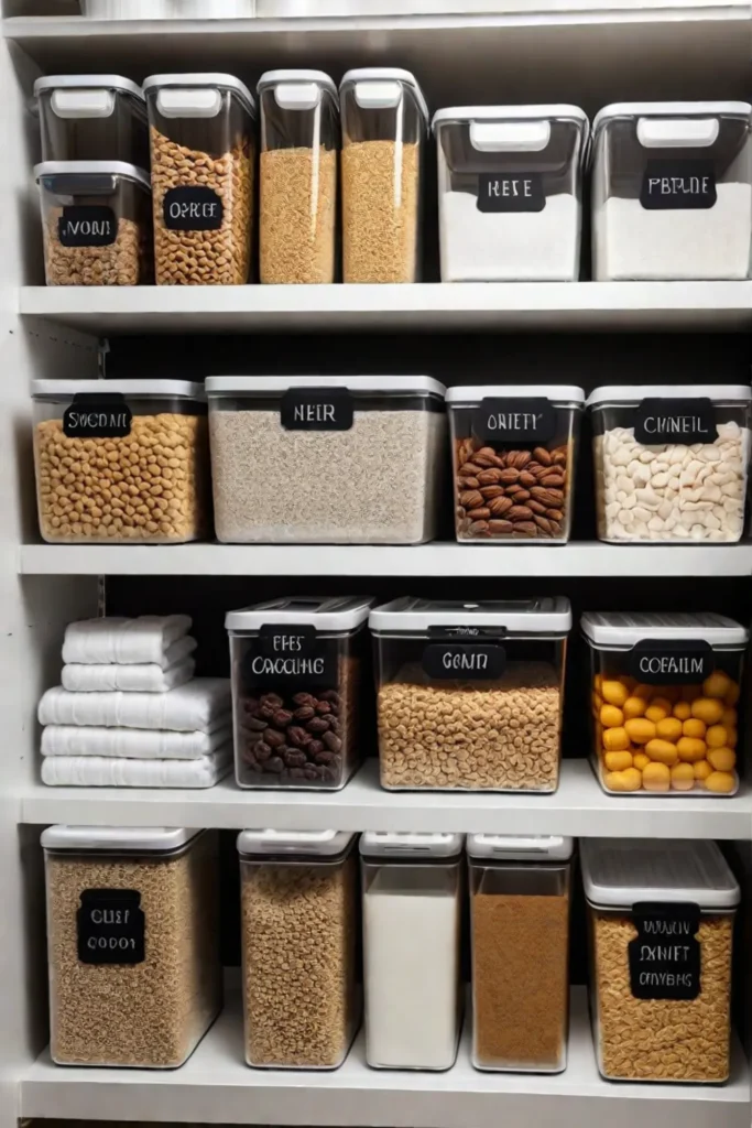 Pantry storage solutions shelf risers