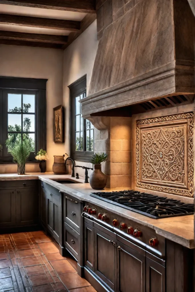 Rustic kitchen design warm colors