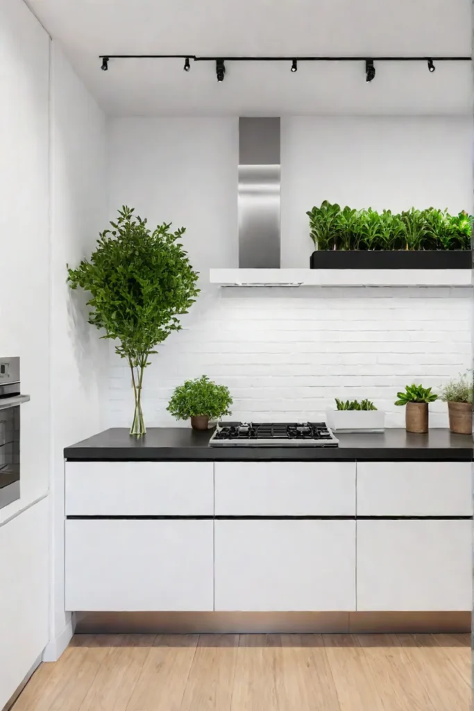 Scandinavian kitchen minimalist herb garden functional design