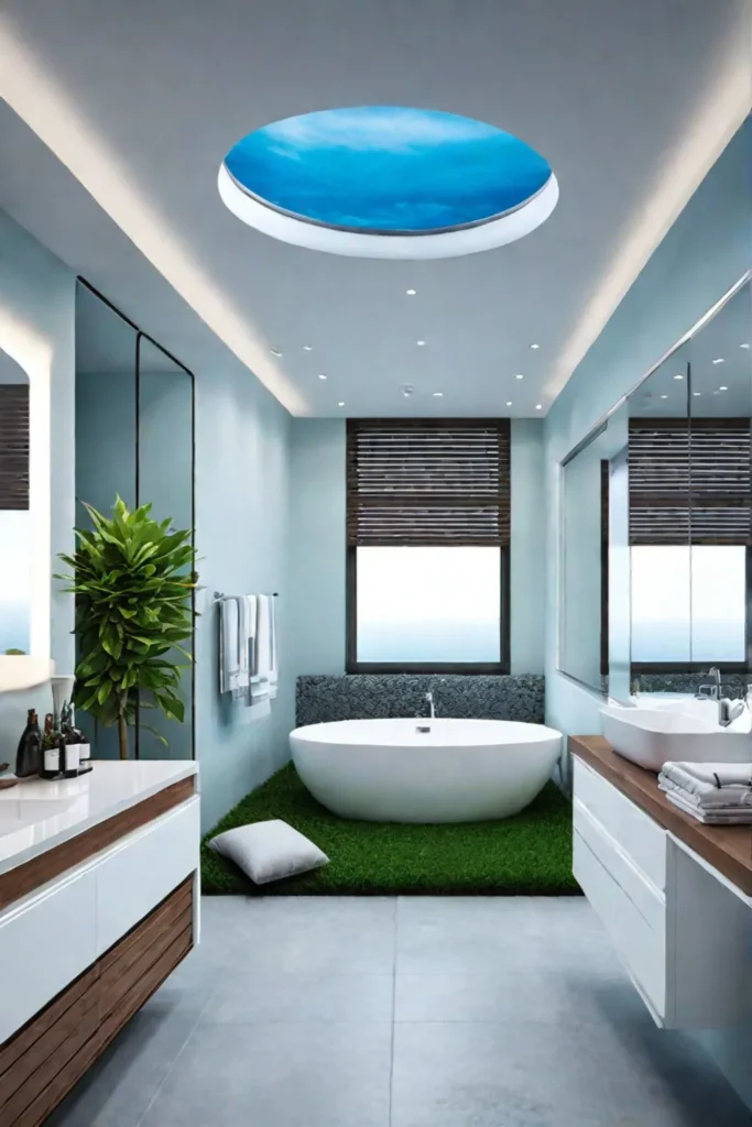 Skylight lush greenery soothing color palette