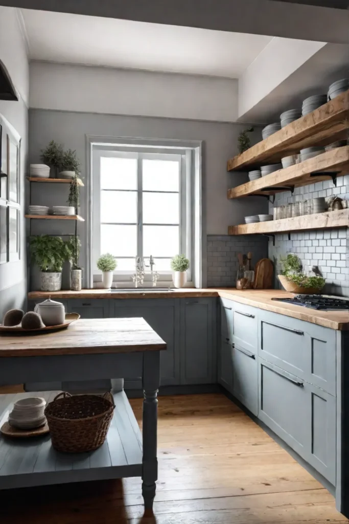 Small charming kitchen with an illusion of spaciousness
