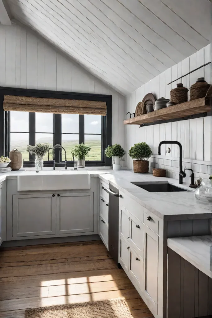 Small inviting kitchen with rustic charm