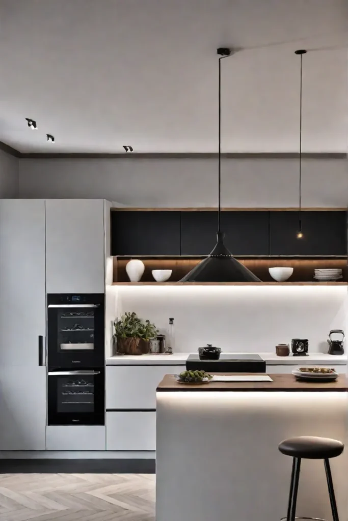 Smart appliances integrated into kitchen design