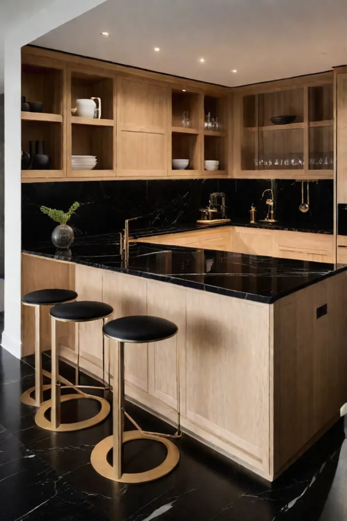 Sophisticated kitchen design natural materials