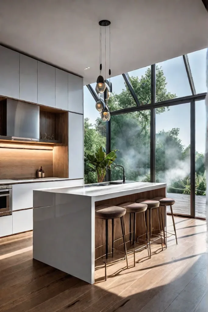 Sustainable kitchen with energyefficient LED lighting
