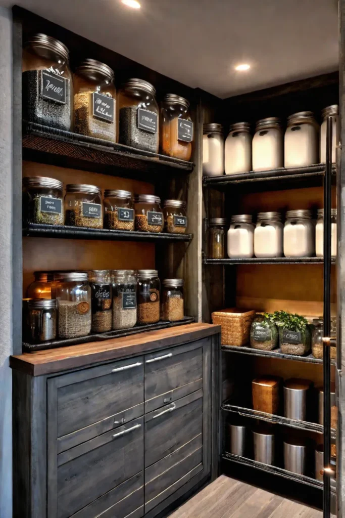 charming pantry organization dried herbs wire baskets