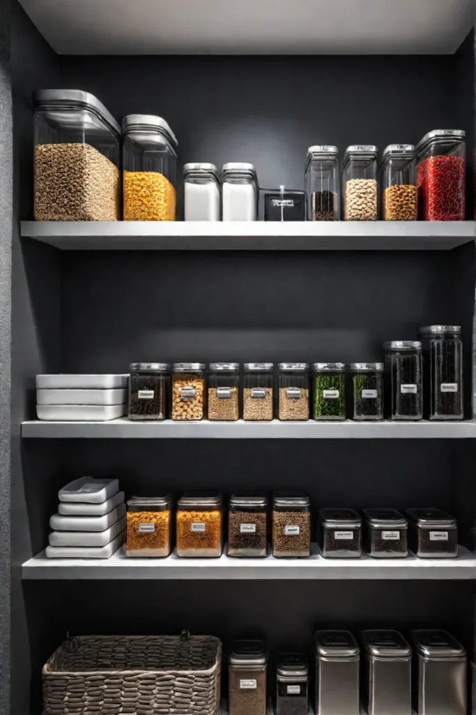 clean pantry design natural light minimal storage