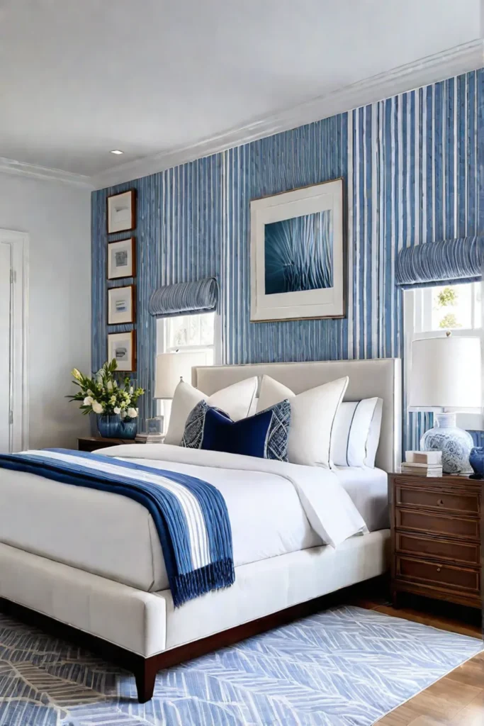 Airy and refreshing bedroom with seaside vibes