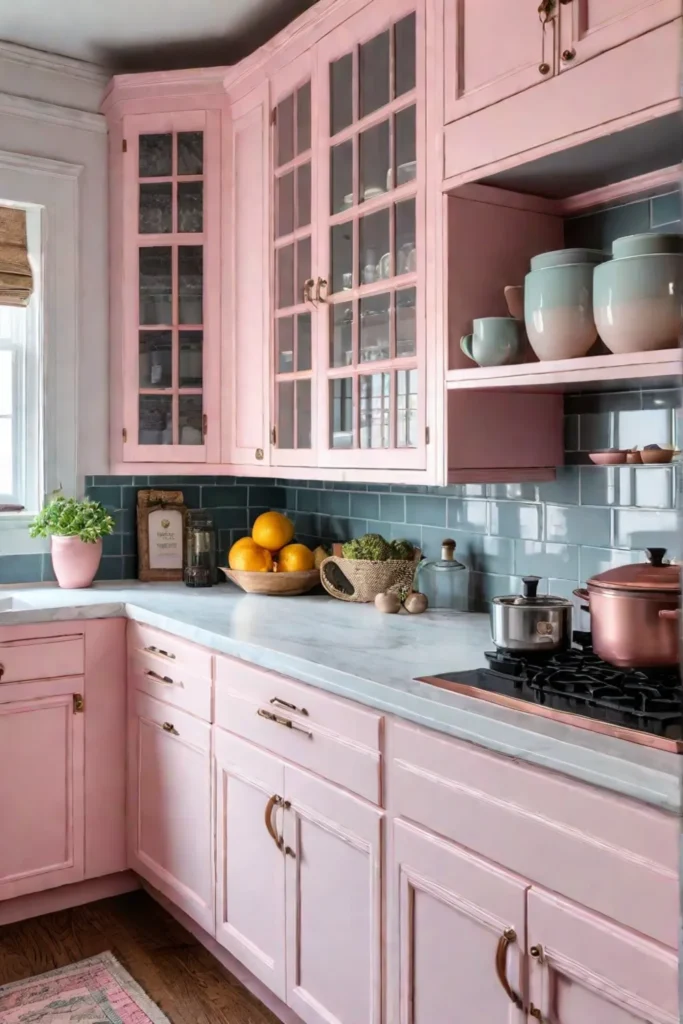 Charming cottage kitchen with pastel accents