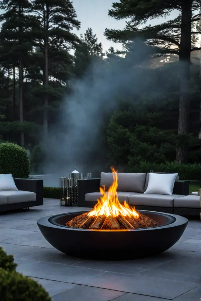 Modern fire pit design for warmth