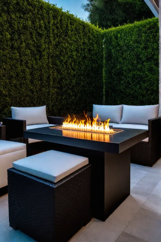 Multifunctional fire pit for dining and ambiance