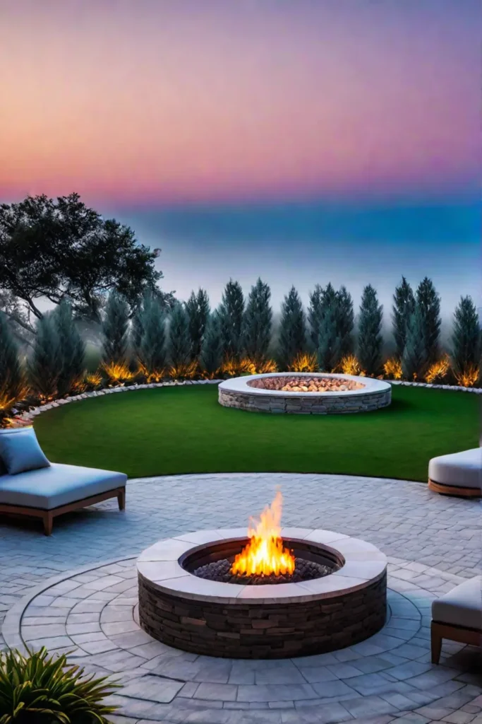 Paver Perimeter for Fire Pit Safety