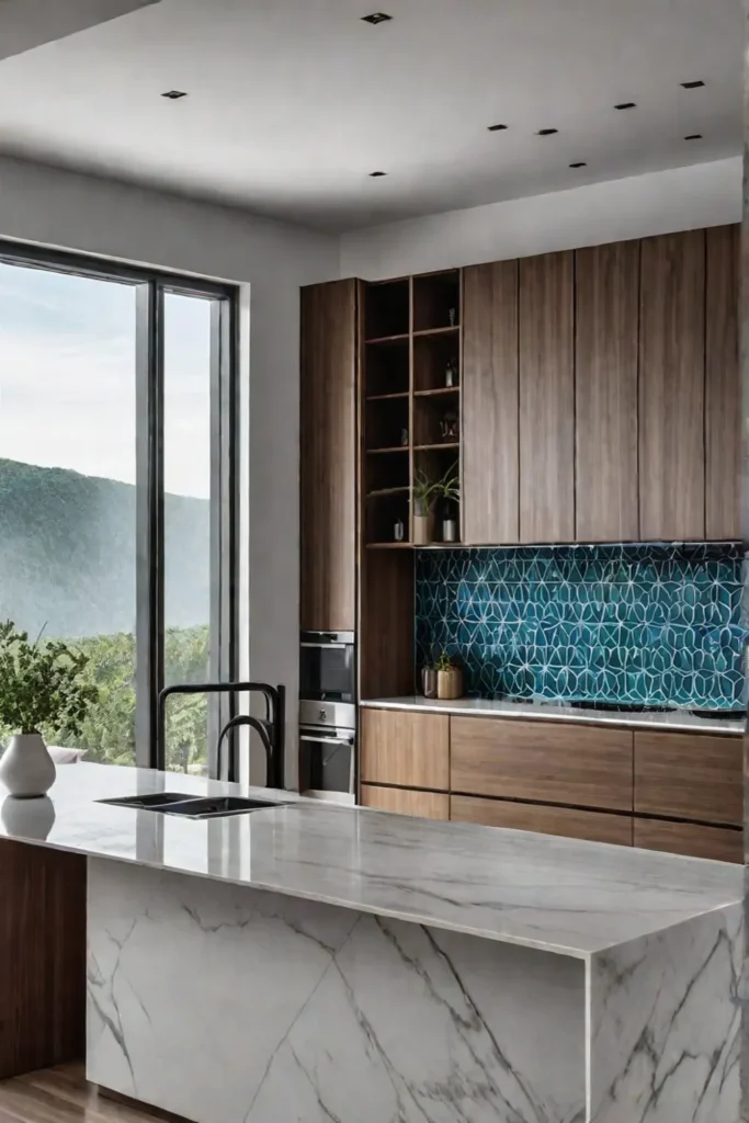 Geometric backsplash