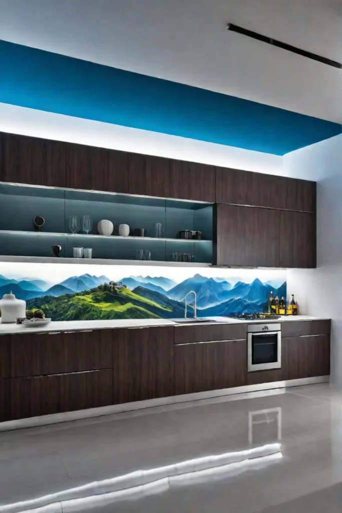 Mural backsplash