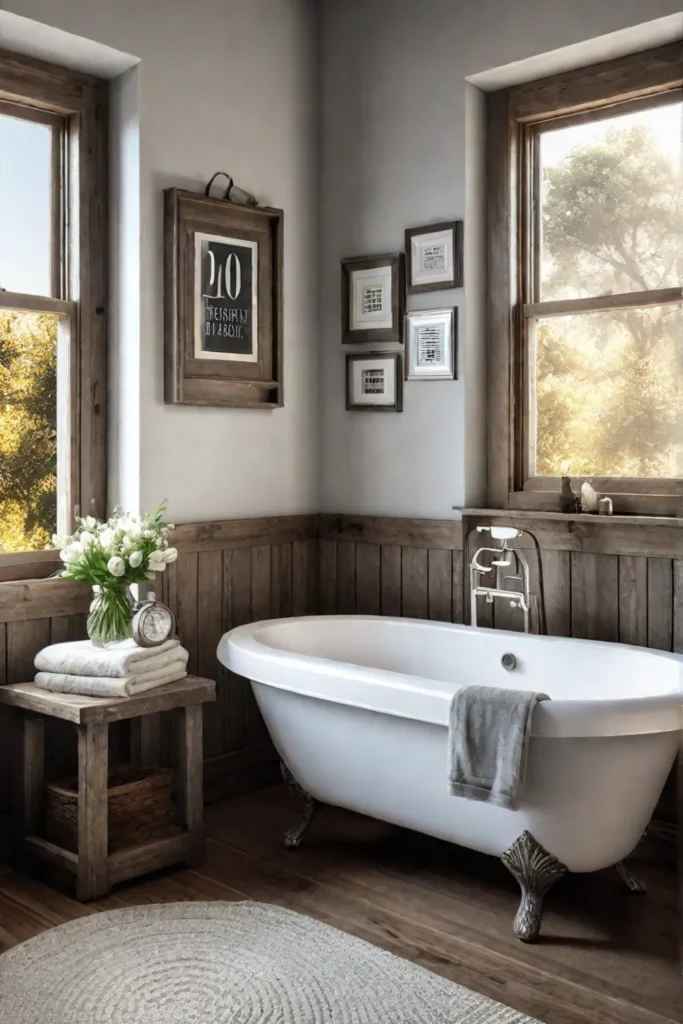 Rustic bathroom with natural light 1